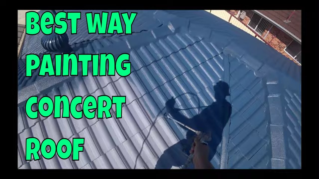 Best way painting concrete roof YouTube