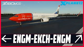 LIVE X-Plane12 | Real World Norwegian OPS | Zibo 737-800 | AutoOrtho | Oslo to Copenhagen