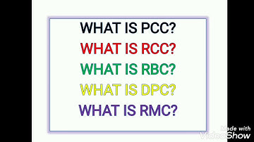 What is PCC, RCC, RBC, DPC, RMC?