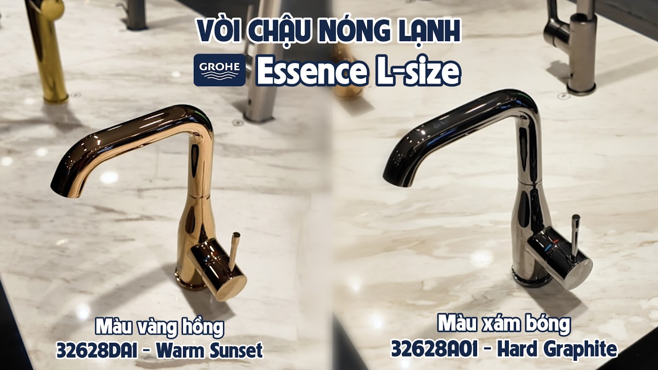 Vòi chậu nóng lạnh GROHE 32628001 Essence L-size màu Chrome
