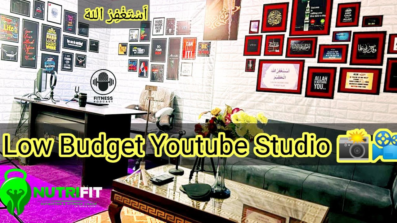 My YouTube studio Tour | low Budget Youtube Studio for Fitness podcast ...