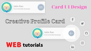 How To Make Profile Card Design | User Profile UI Design Using HTML CSS