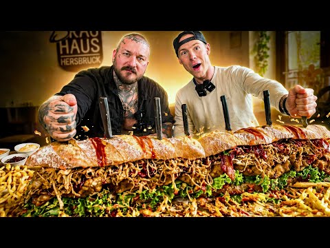 2 Teams vs. 1 Challenge! DAS GRÖSSTE & LÄNGSTE BRAUHAUS SCHNITZEL BAGUETTE Deutschlands
