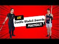 Are double bladed swords practical combat test