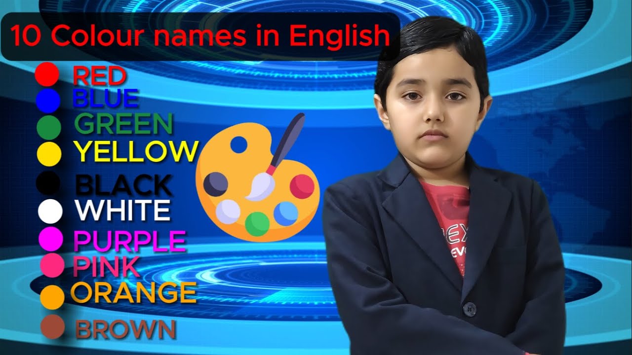 🌈 Color Names in English | English Mein Colours Name | 10 Colour Names with Palak School 🎨