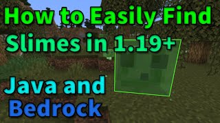 EASY How to Find Slimes in Minecraft 1.19+ (Bedrock/Java)