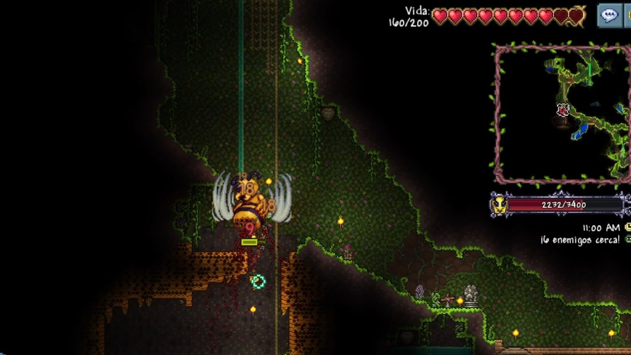 Vencimos a la abeja reina... 2 veces! (Terraria con amigos #6)
