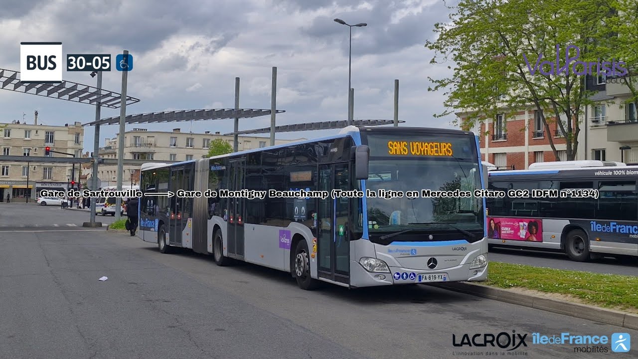 [Ligne 30-05 LACROIX] Citaro GC2 IDFM n°1134 – Gare de Sartrouville à Gare de Montigny Beauchamp