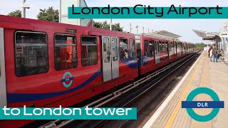 This is the DLR - London city airport to central london - LCY to the city