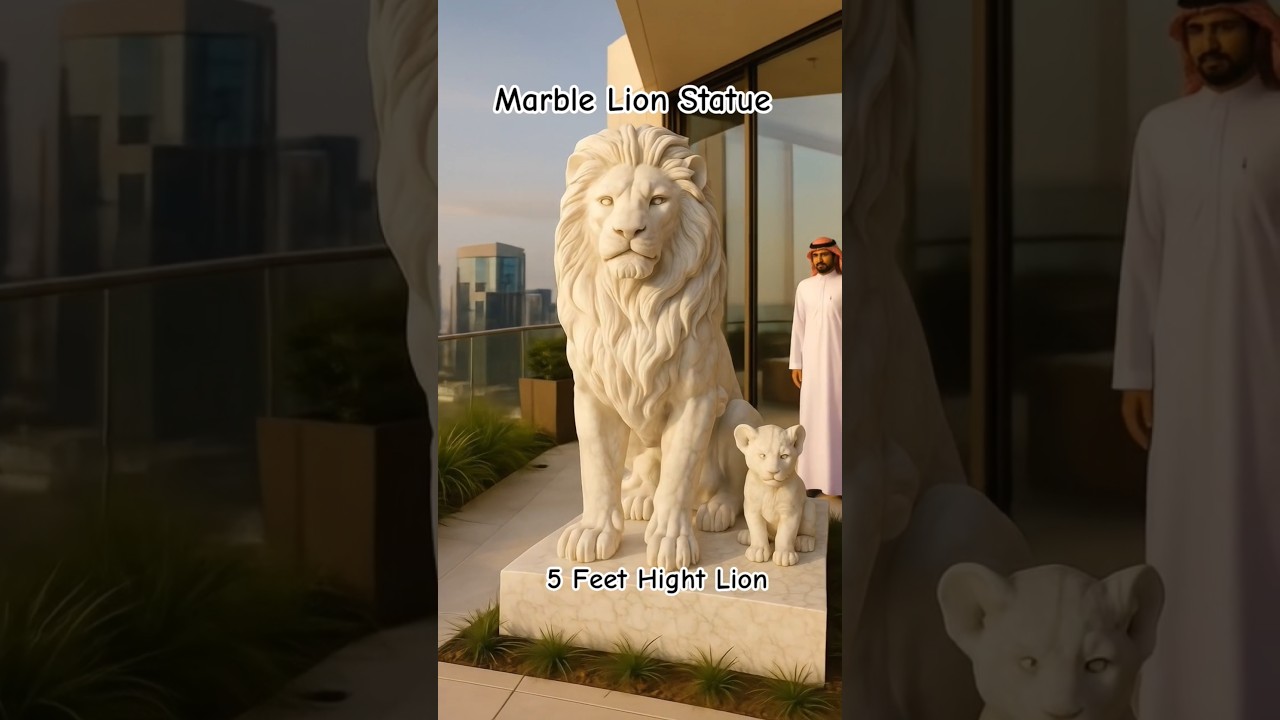 6378789680 A 5 Feet hight Marble Lion statue in Dubai 