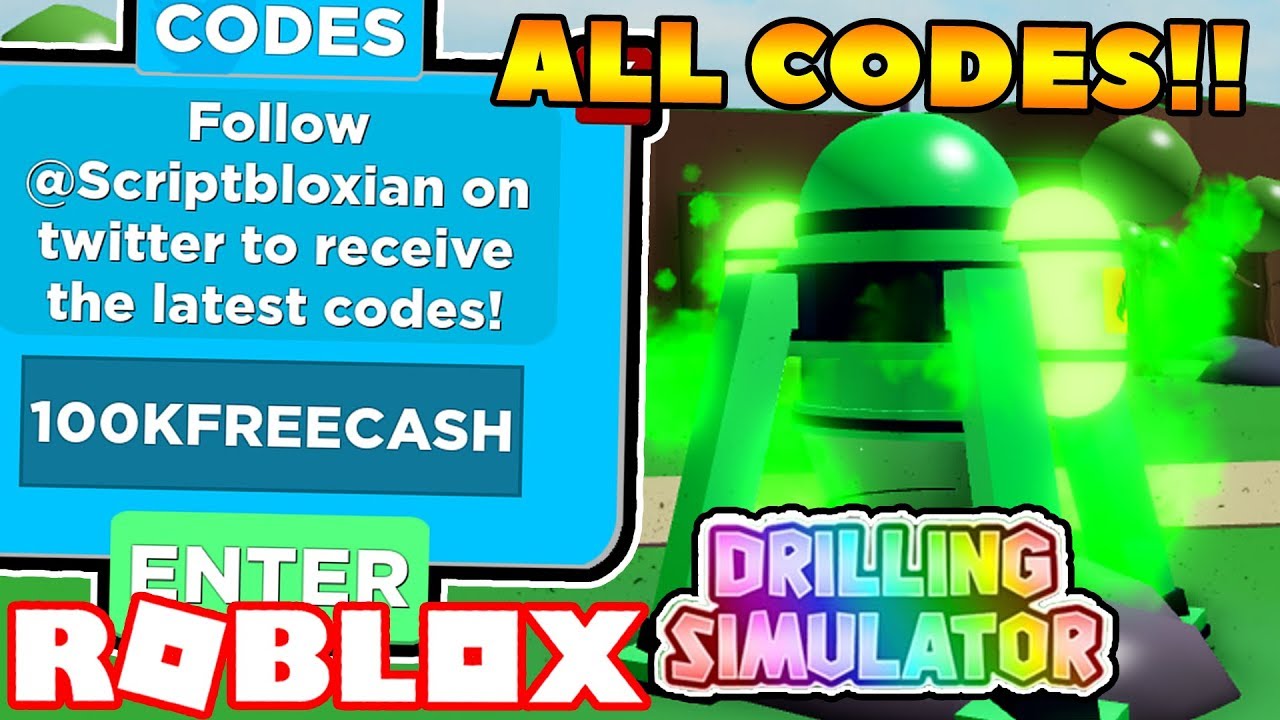 ALL 4 NEW DRILLING SIMULATOR WORKING CODES ROBLOX YouTube