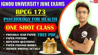 #30 BPCG 173 || PSYCHOLOGY FOR HEALTH-ENG IMPORTANT QUESTIONS | IGNOU WALAY