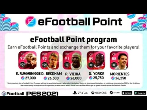 Efootball Point Rewards Pes Mobile 21 Youtube