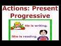 Learn English for kids and beginners: Action Present Progressive - Doing