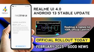 New Update Realme UI 4.0 Android 13 Stable update - Realme X7 Max 5G, Realme 10 Pro+ February 2023
