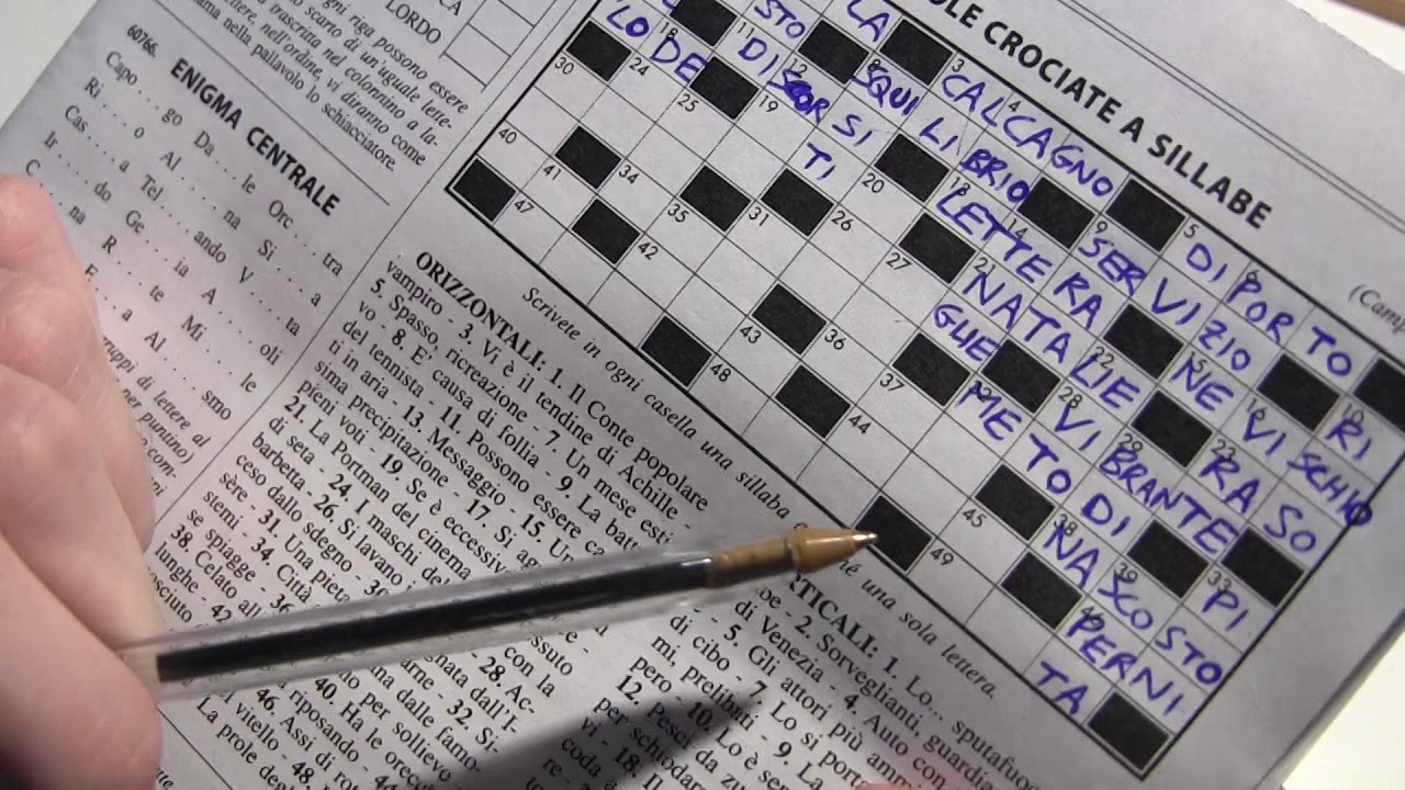 Parole crociate a sillabe (1) YouTube