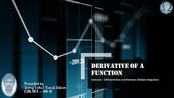 Derivative of a function|  Continuous functions need not be continuous - Lec 01