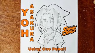 Drawing Yoh Asakura Shaman King - Using One Pencil