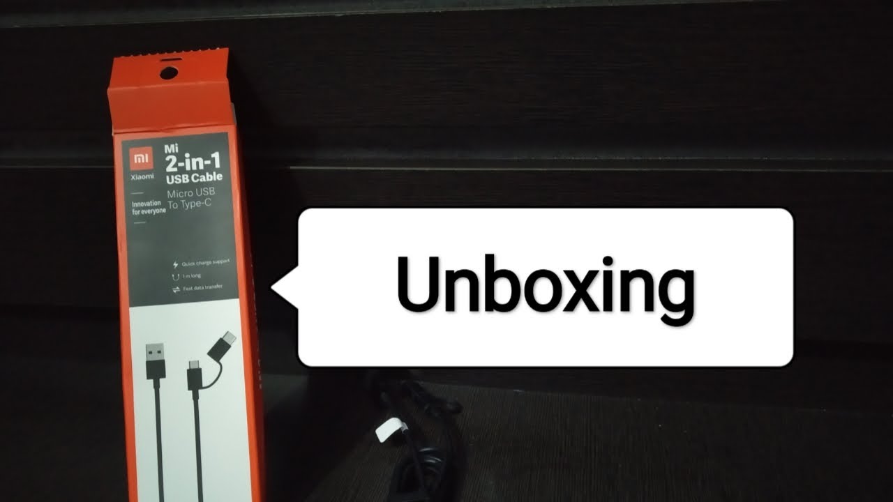 Mi 2-in-1 data cable unboxing | Mi 2-in-1 USB Cable (Micro USB to Type-C) 100cm