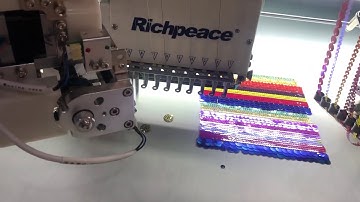8 Sequin Device Embroidery machine under Testing in Richpeace factory