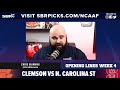 College Football Opening Lines 🏈 | Clemson vs. North Carolina St. Week 4 Early Odds And Preview
