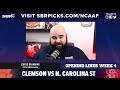 College Football Opening Lines 🏈 | Clemson vs. North Carolina St. Week 4 Early Odds And Preview