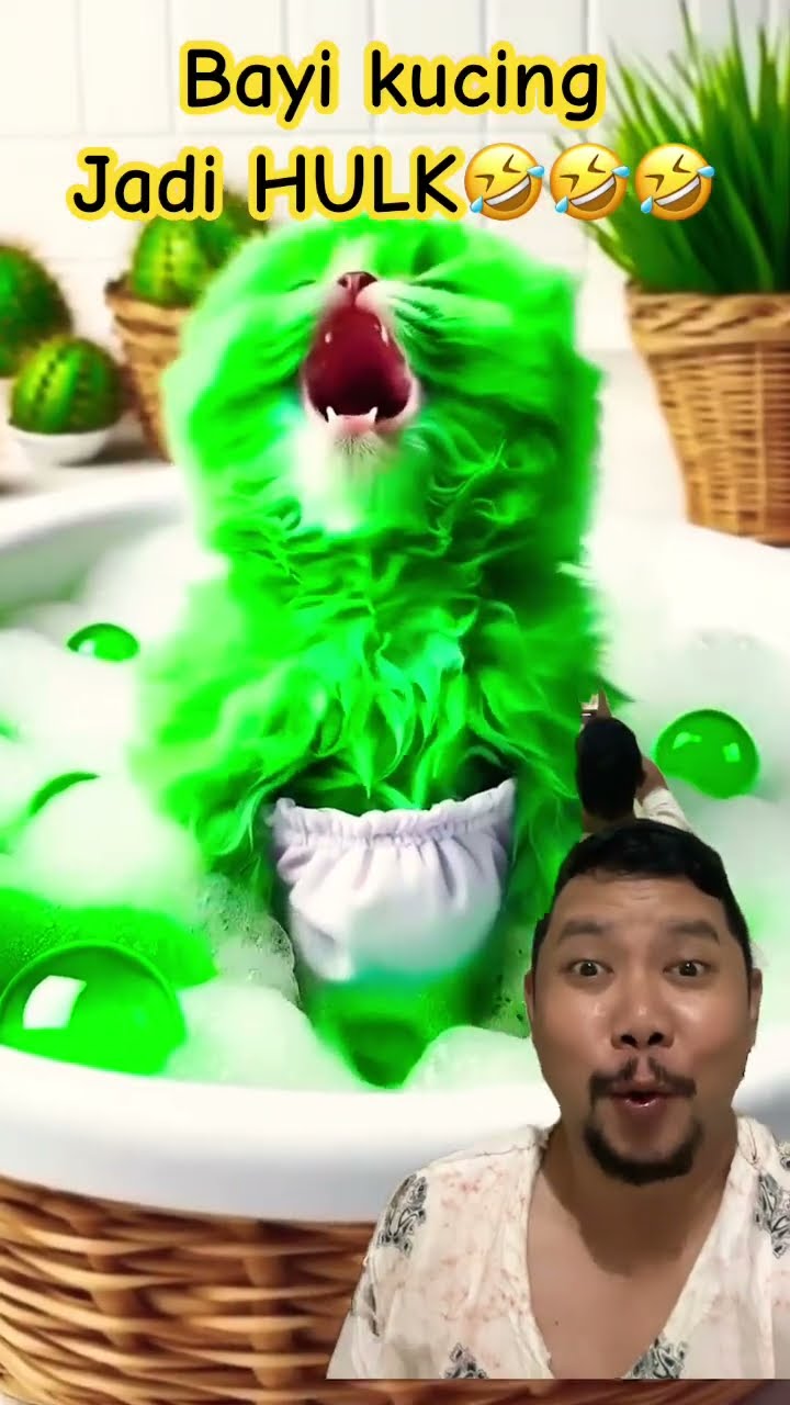 BAYI KUCING JADI HULK!!!?? #funny #shortsfeed #shorts