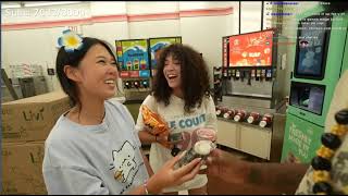 cinna, agent , yourrage and exta emily go to 7/11 at 5 am