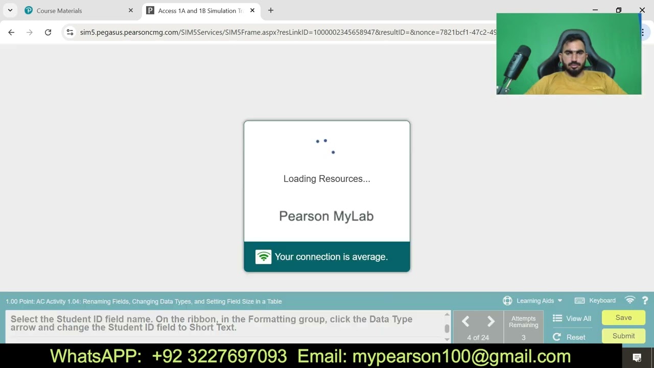 Access 1A and 1B Simulation Exam | Complete Exam | Ms Access Simulation Exam | MYITLAB Pearson