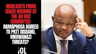 Ad Hoc: Senzo Mchunu claims Ramaphosa 'agreed' to PKTT disband, did Mkhwanazi threaten minister?