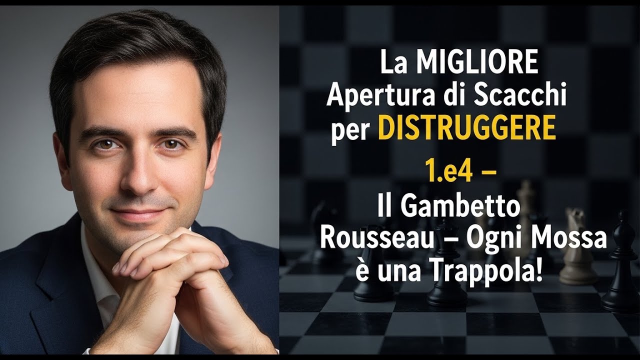 La MIGLIORE Apertura di Scacchi per DISTRUGGERE 1.e4 –Il Gambetto Rousseau–Ogni Mossa è una Trappola