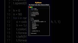 Coding a Neon Diamond Matrix with Python! 💎✨ #shorts #coding#