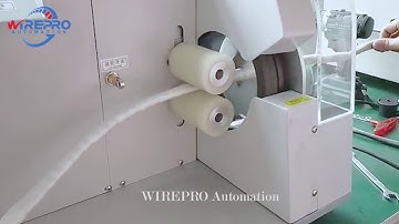HW-D30 automatic feeding corrugated pipe tape winding machine wire cable harness taping machine