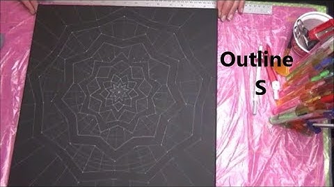 How To Draw An Outline S with Artist Janette Oakman 40cm x 40cm Canvas Geometric Design