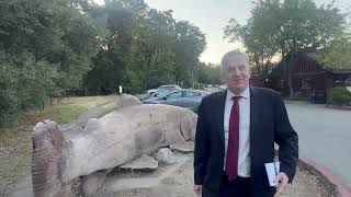 David Fennell for Lt. Gov talks about both innovation & fraud at Buck's Restaurant - Woodside, CA