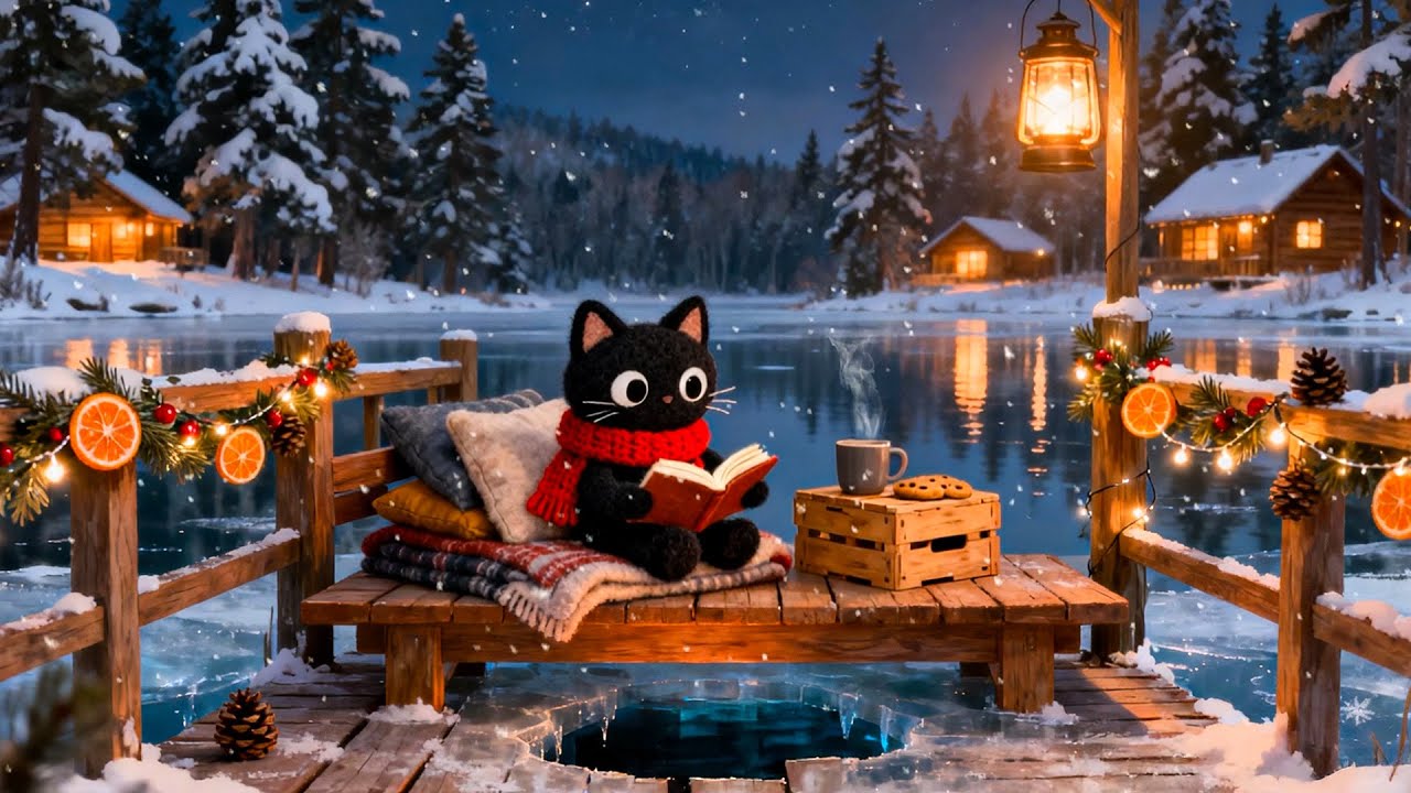 Chill Winter Lofi with Cozy Cat 🐱 Soft Beats for Reading, Studying & Stress Relief