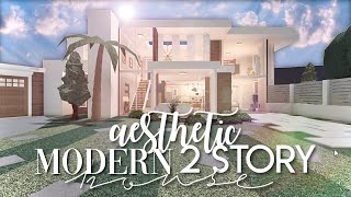 ROBLOX | Bloxburg: Aesthetic Modern Family House 79k | NO ADVANCED PLACEMENT | 2 Story House Build