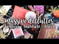 MASSIVE BLUSH BRONZER HIGHLIGHT DECLUTTER 2020 | THROWING AWAY A TON OF MAKEUP | queencarlene