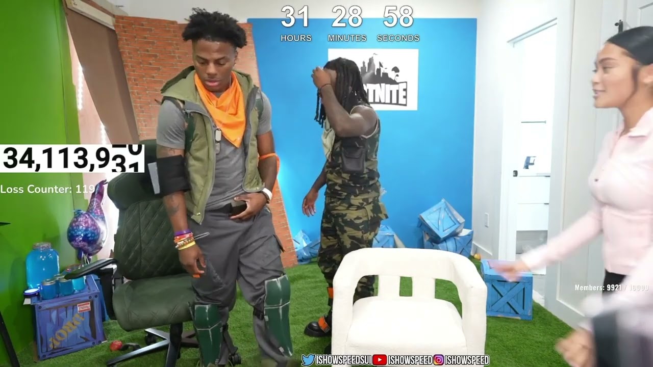 IShowSpeed made a mess backflip Fail ft. Kai Cenat