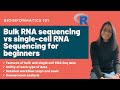 The Beginner's guide to bulk RNA sequencing vs single-cell RNA Sequencing