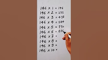 write the Table of 146 in 23 second only..#hack #maths #mathstricks ‎@study_care0 