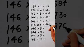 Write The Table Of 146 In 23 Second Only..  