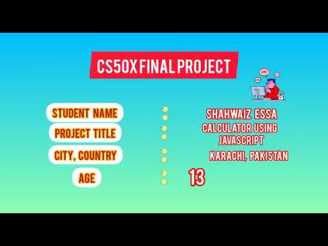 CS50X Final Project | Calculator | @cs50  | Shahwaiz Essa
