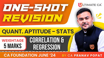 Correlation & Regression | One Shot QA Statistics | CA Foundation June 2024 | CA. Pranav Popat