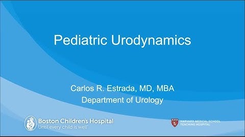 10.26.2020 Urology COViD Didactics - Pediatric Urodynamics