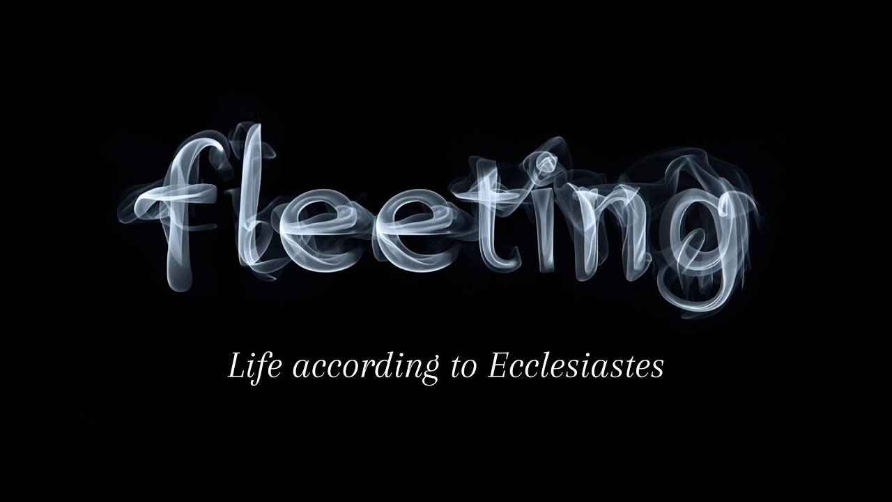 Wealth is Fleeting - Ecclesiastes 4-6 - Scott Mackay