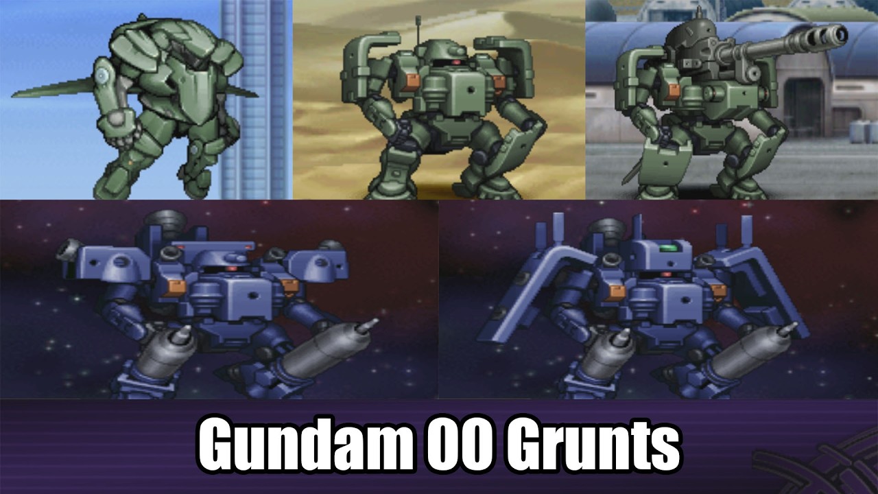 ENG Sub]Super Robot Wars Z2 Hakai-hen - Gundam 00 Grunts Attacks