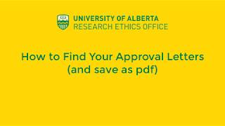 Find and Save Approval Letters