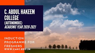 INDUCTION PROGRAMME FOR FRESHERS 2020-2021