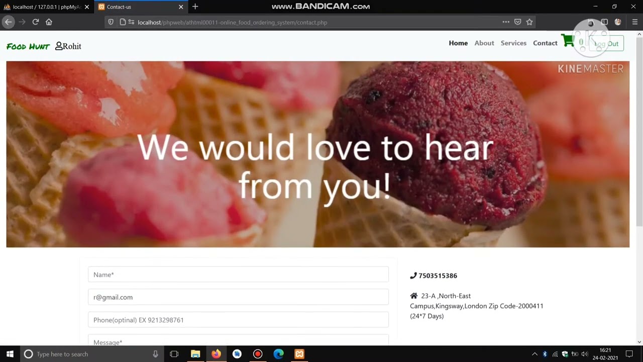 Online Food Ordering system || Final Year Project || Embedded Project || Python Project || IEEE ||